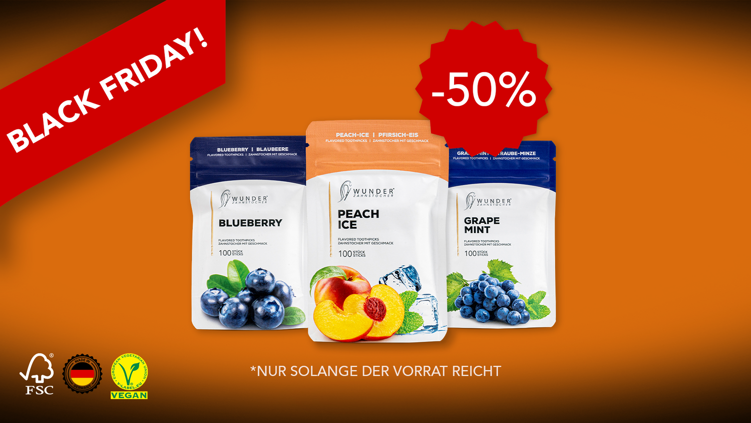⏳ Letzte Chance: Die letzten Tage unseres Black Friday Sales bei Wunder Zahnstocher! ⏳