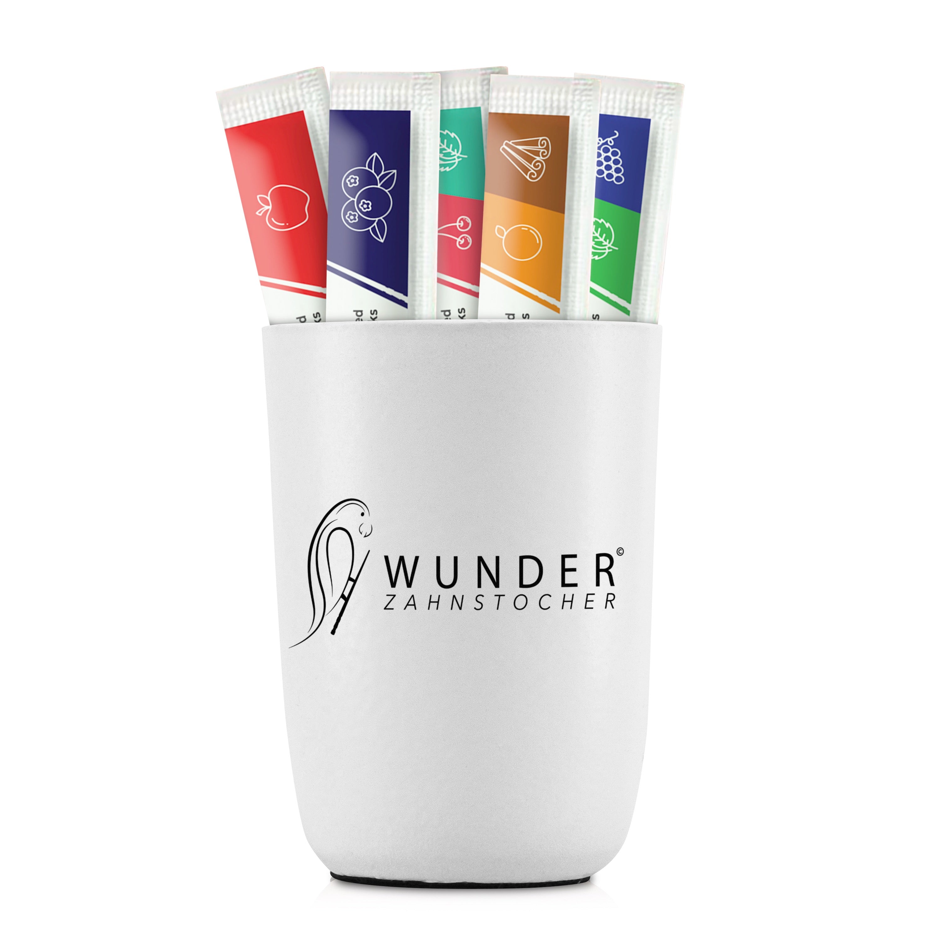 PROBIER SINGLE PACK (80x) + WUNDER ZAHNSTOCHER ALU-BECHER WEIß
