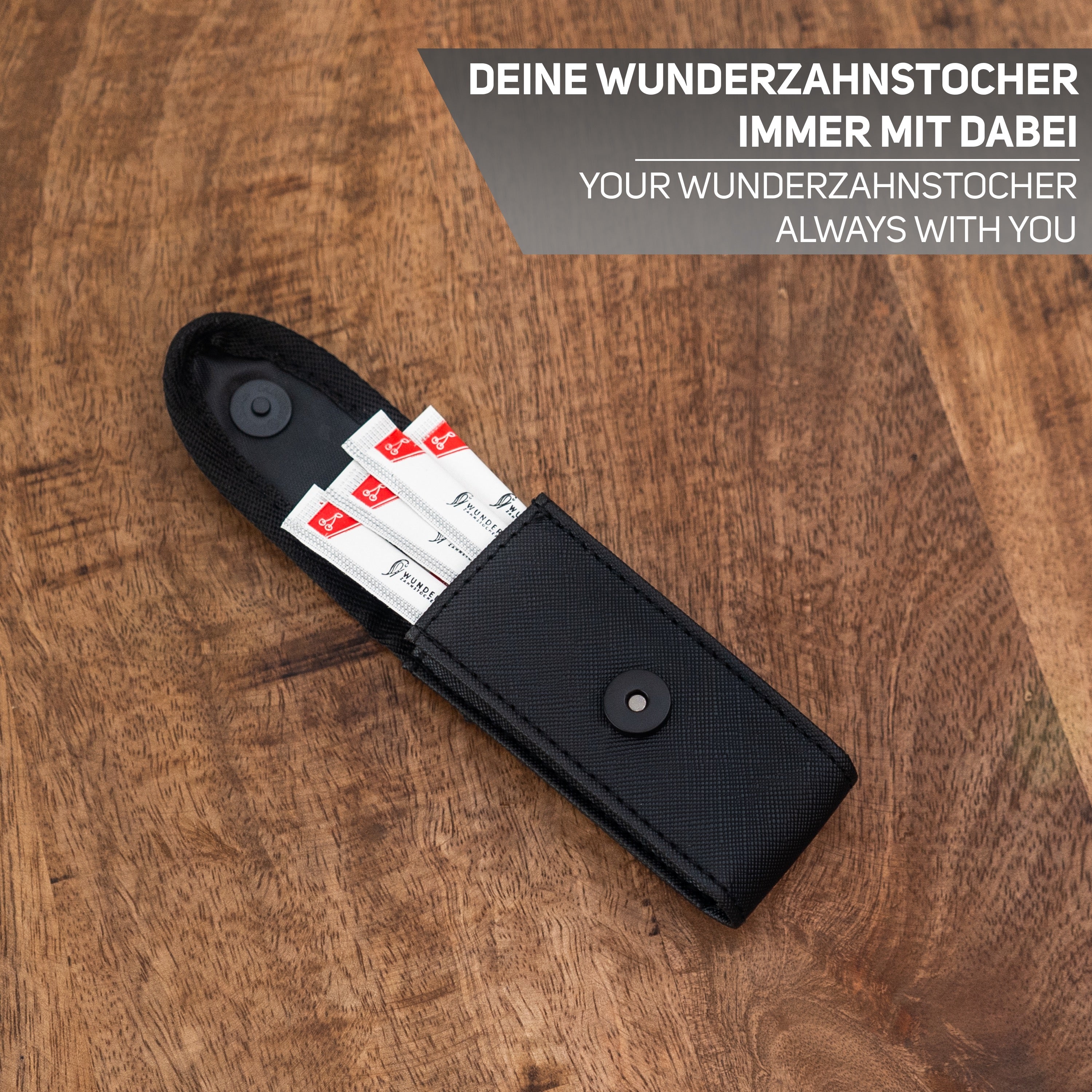PREMIUM LEDERTASCHE FÜR WUNDER ZAHNSTOCHER SINGLE PACKS