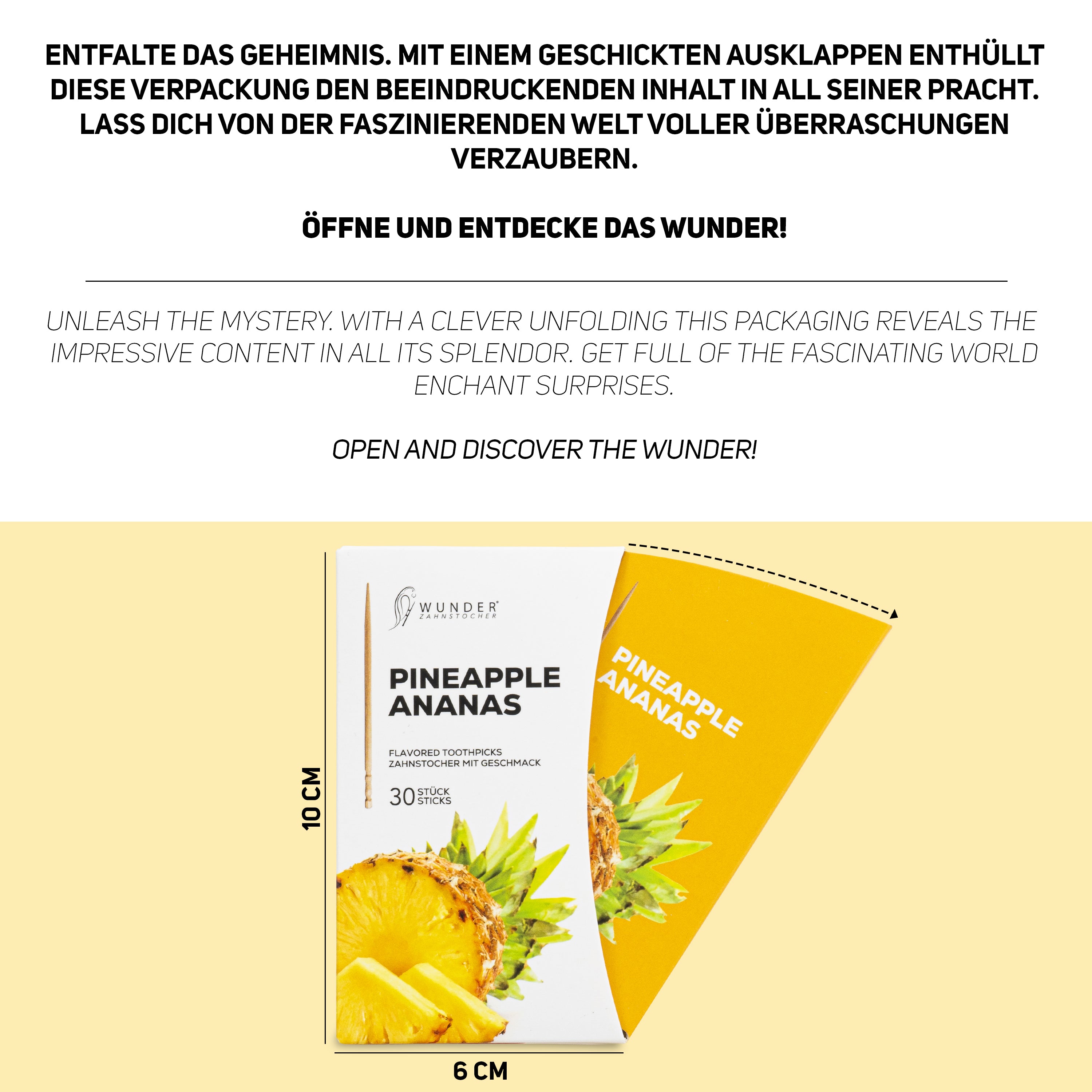 SINGLE PACK (30x) - PINEAPPLE / ANANAS - ZAHNSTOCHER MIT GESCHMACK