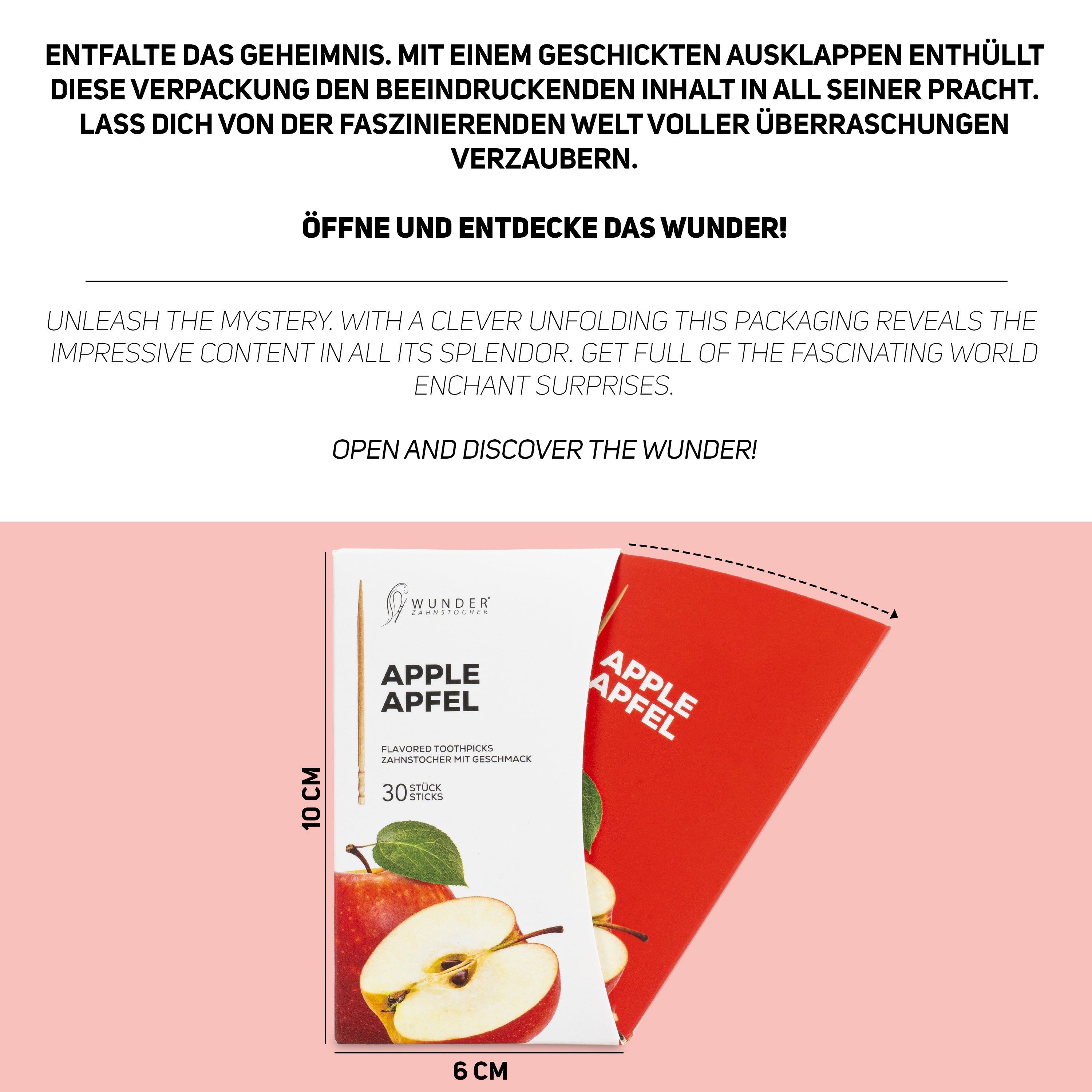 SINGLE PACK (30x) - APPLE / APFEL - ZAHNSTOCHER MIT GESCHMACK