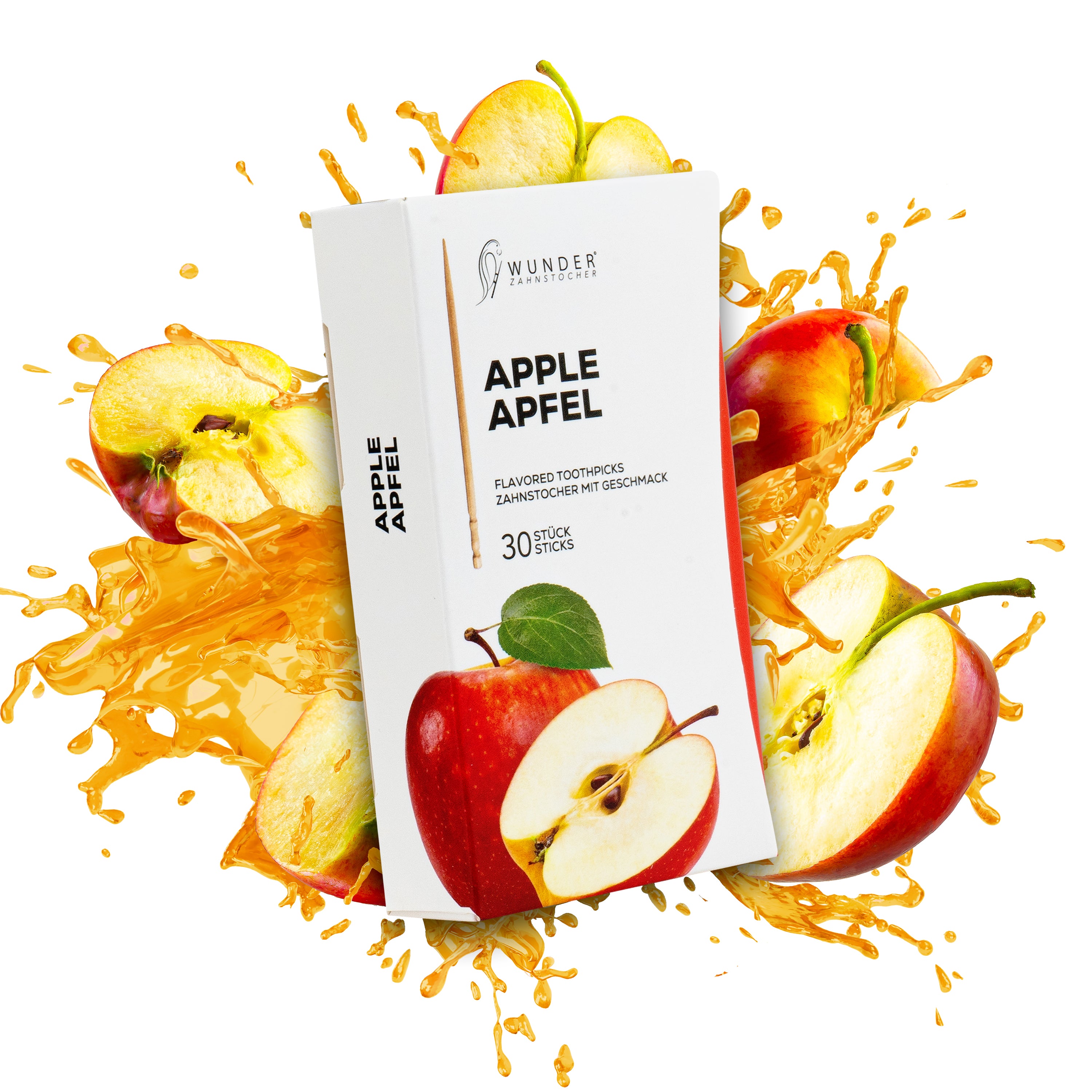 SINGLE PACK (30x) - APPLE / APFEL - ZAHNSTOCHER MIT GESCHMACK