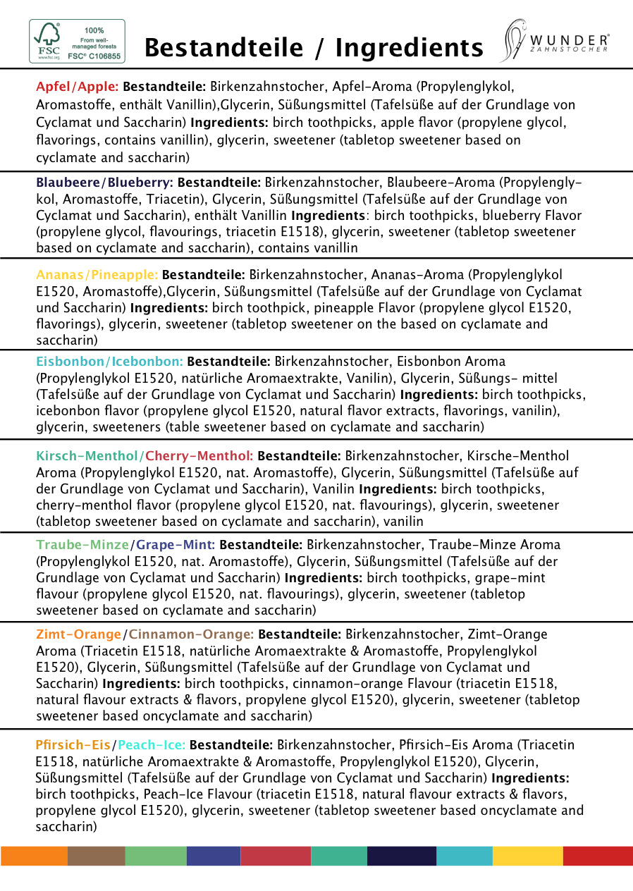30er XXL BUNDLE - Zahnstocher mit Geschmack