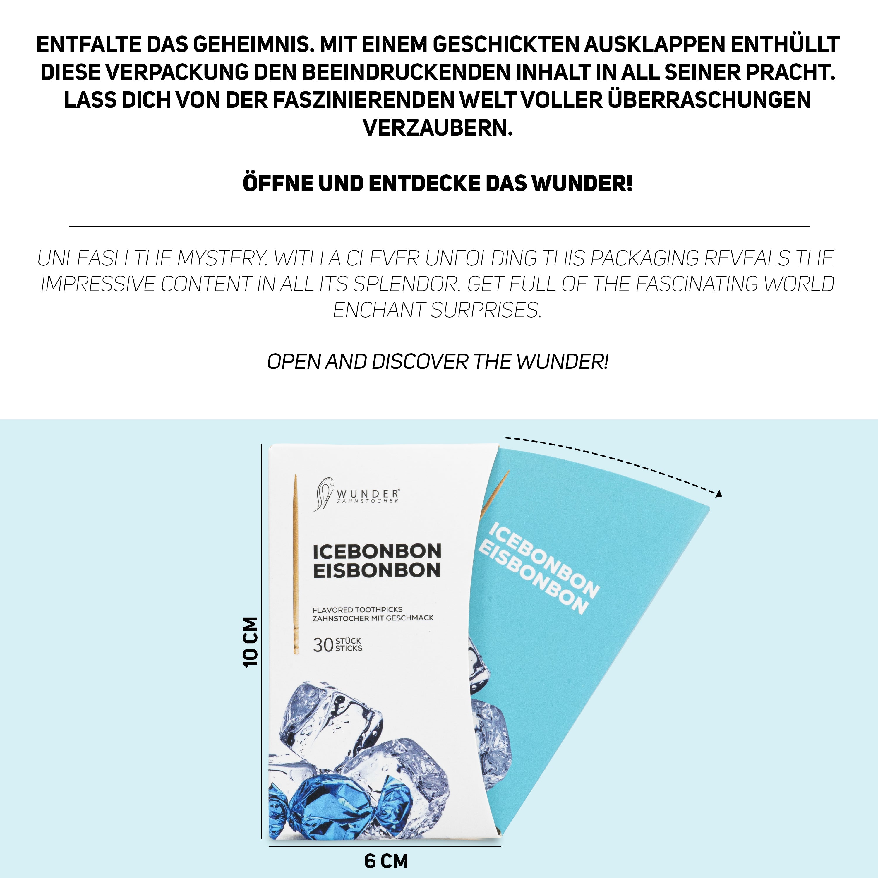 SINGLE PACK (30x) - ICEBONBON / EISBONBON - ZAHNSTOCHER MIT GESCHMACK