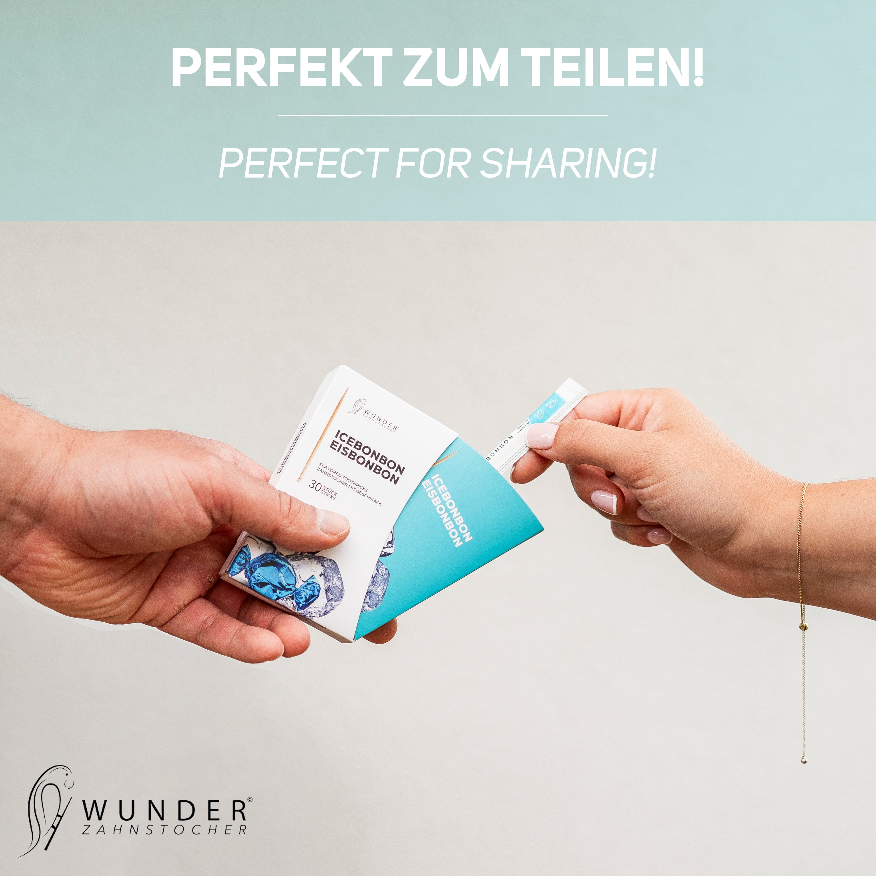 SINGLE PACK (30x) - ICEBONBON / EISBONBON - ZAHNSTOCHER MIT GESCHMACK