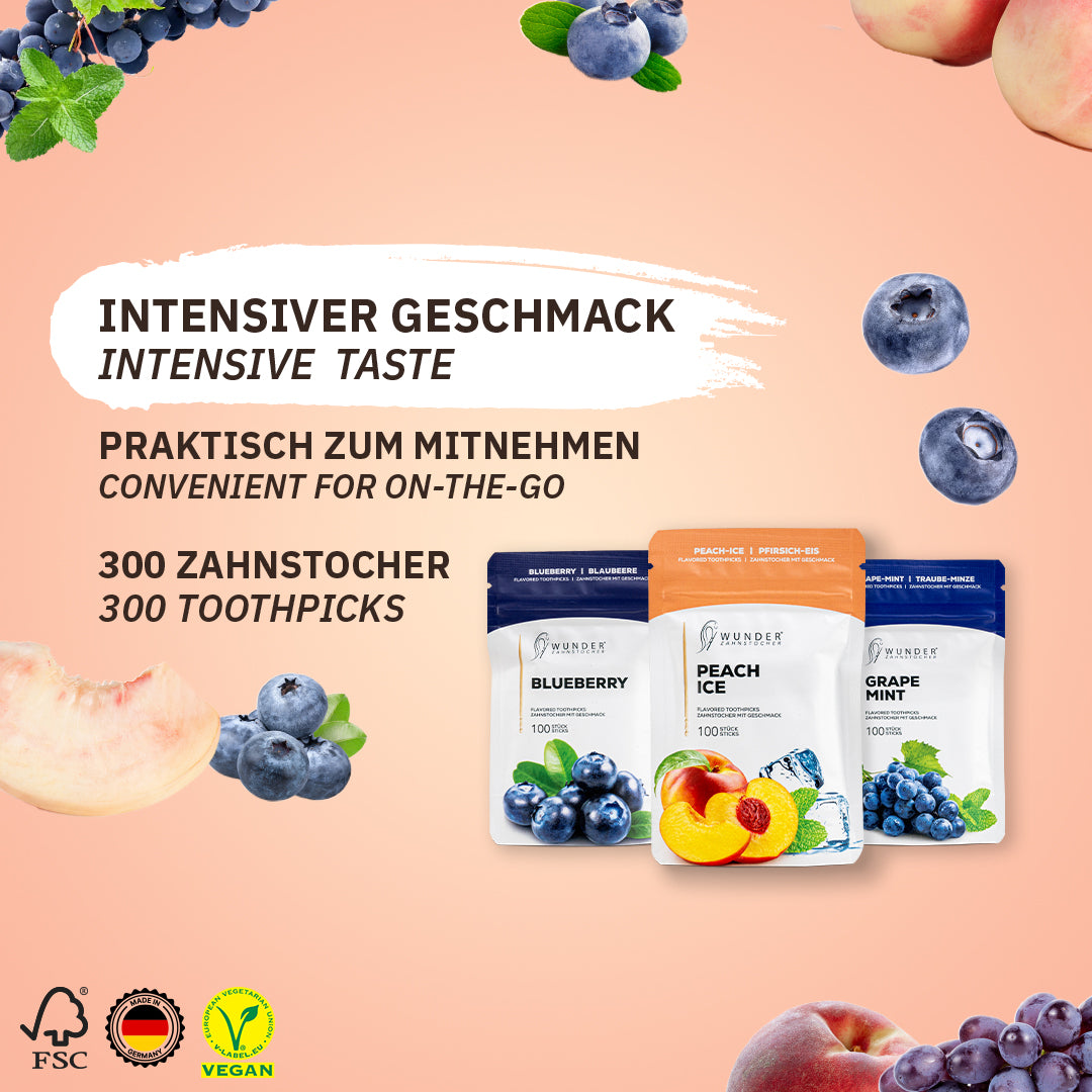 FRUIT CRUSH PACK - ZAHNSTOCHER MIT GESCHMACK