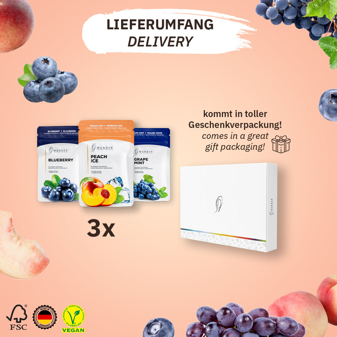 FRUIT CRUSH PACK - ZAHNSTOCHER MIT GESCHMACK