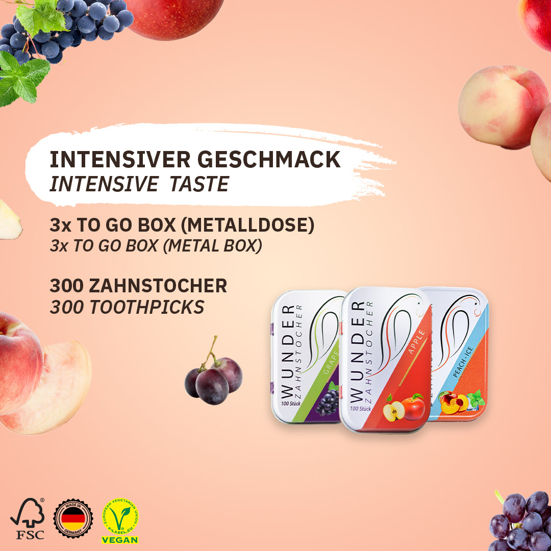 JUICY PACK - ZAHNSTOCHER MIT GESCHMACK