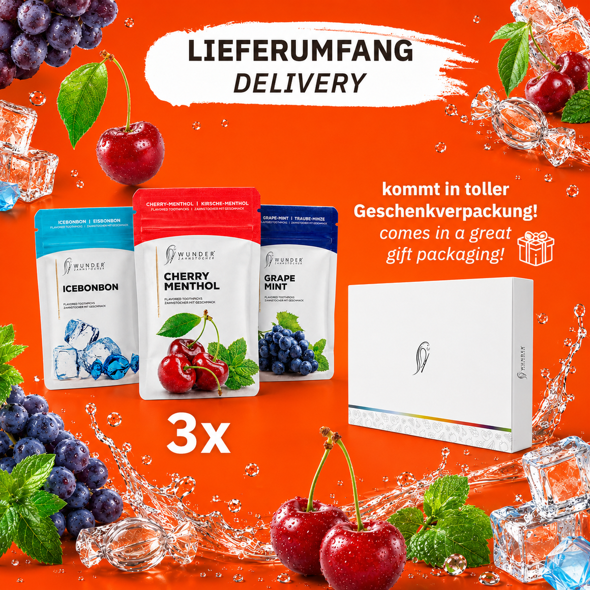 Wunder Refill Pack Fresh Breath – 3 Sorten, 300 Stück