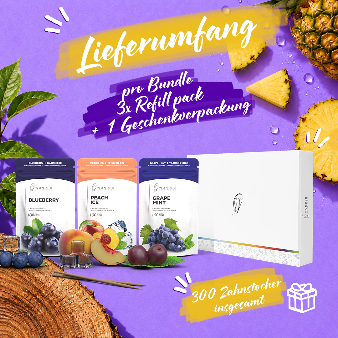 Wunder Refill Pack Fruit Crush – 3 Sorten, 300 Stück