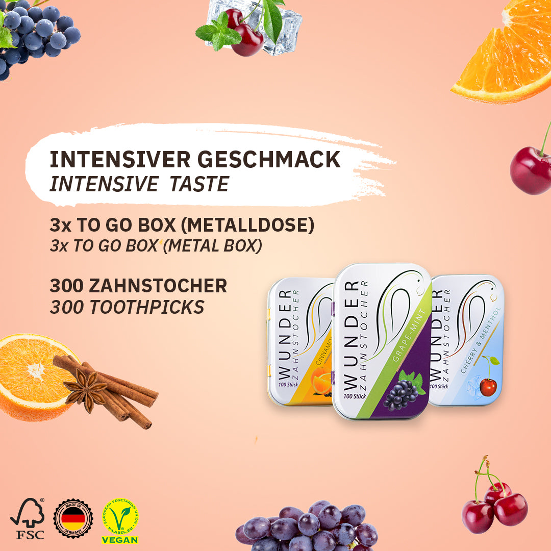 TASTY PACK - ZAHNSTOCHER MIT GESCHMACK