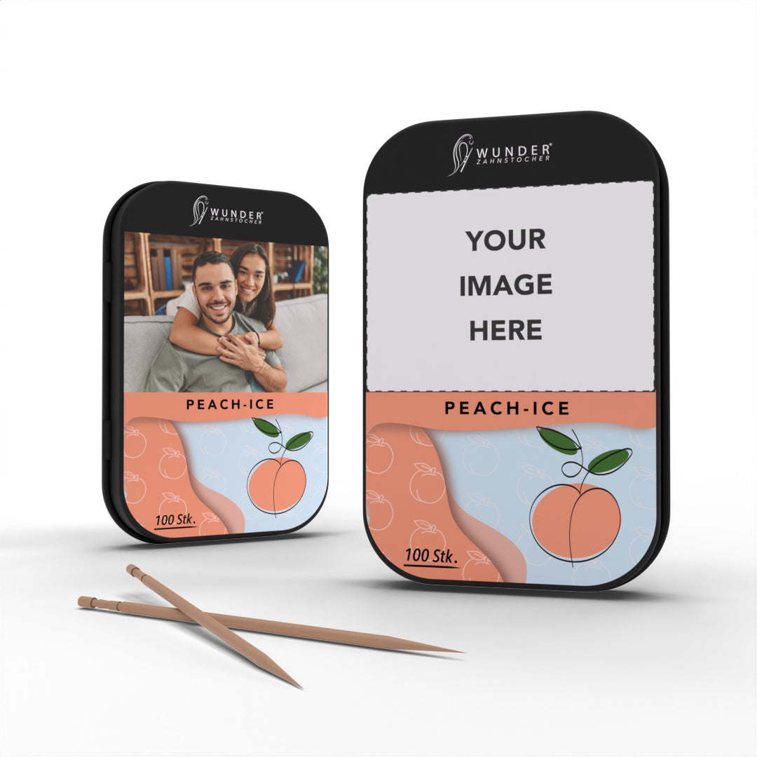 PERSONALISIERBARE METALLDOSE - PEACH ICE/PFIRSICH ICE