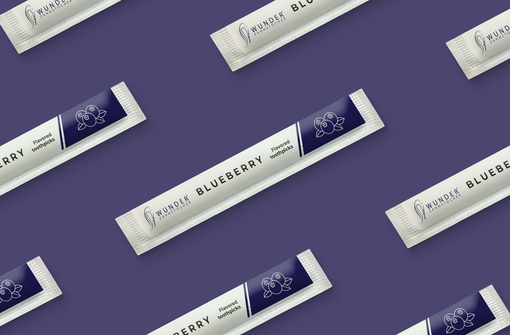 SINGLE PACK (100x) - BLUEBERRY / BLAUBEERE - ZAHNSTOCHER MIT GESCHMACK