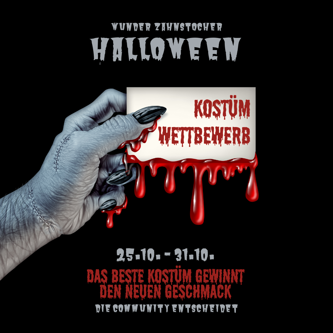 🎃 Halloween-Kostüm Wettbewerb bei Wunderzahnstocher 🎃 – Gewinne unsere limitierte Edition Strawberry Sour!