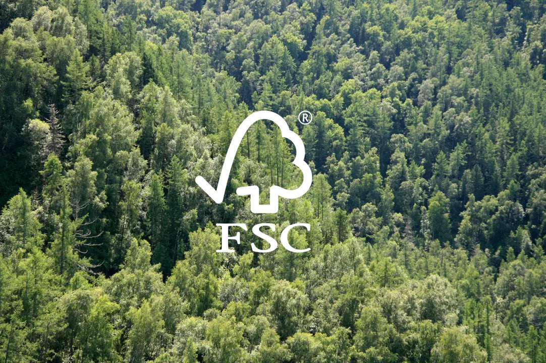 FSC-Logo im Wald