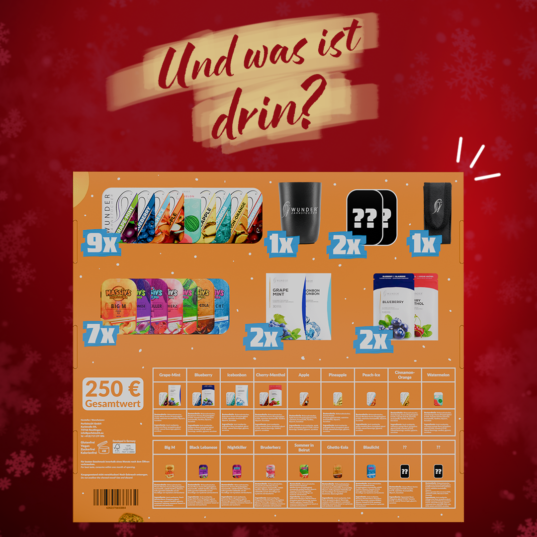 Wunder Zahnstocher Adventskalender 2026 – 24 Türchen Geschmack