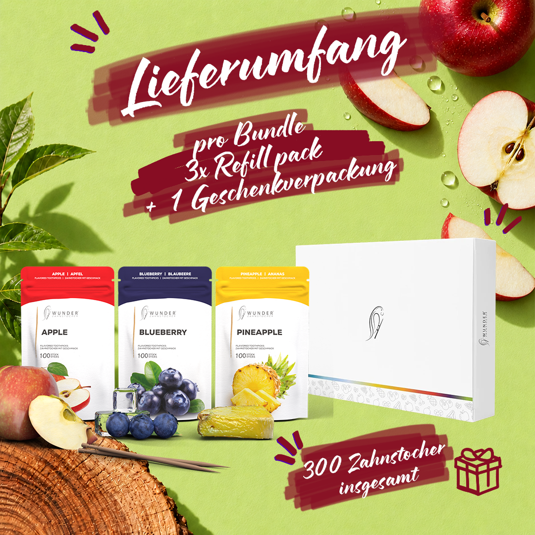 Wunder Refill Pack Fruit – 3 Sorten, 300 Stück