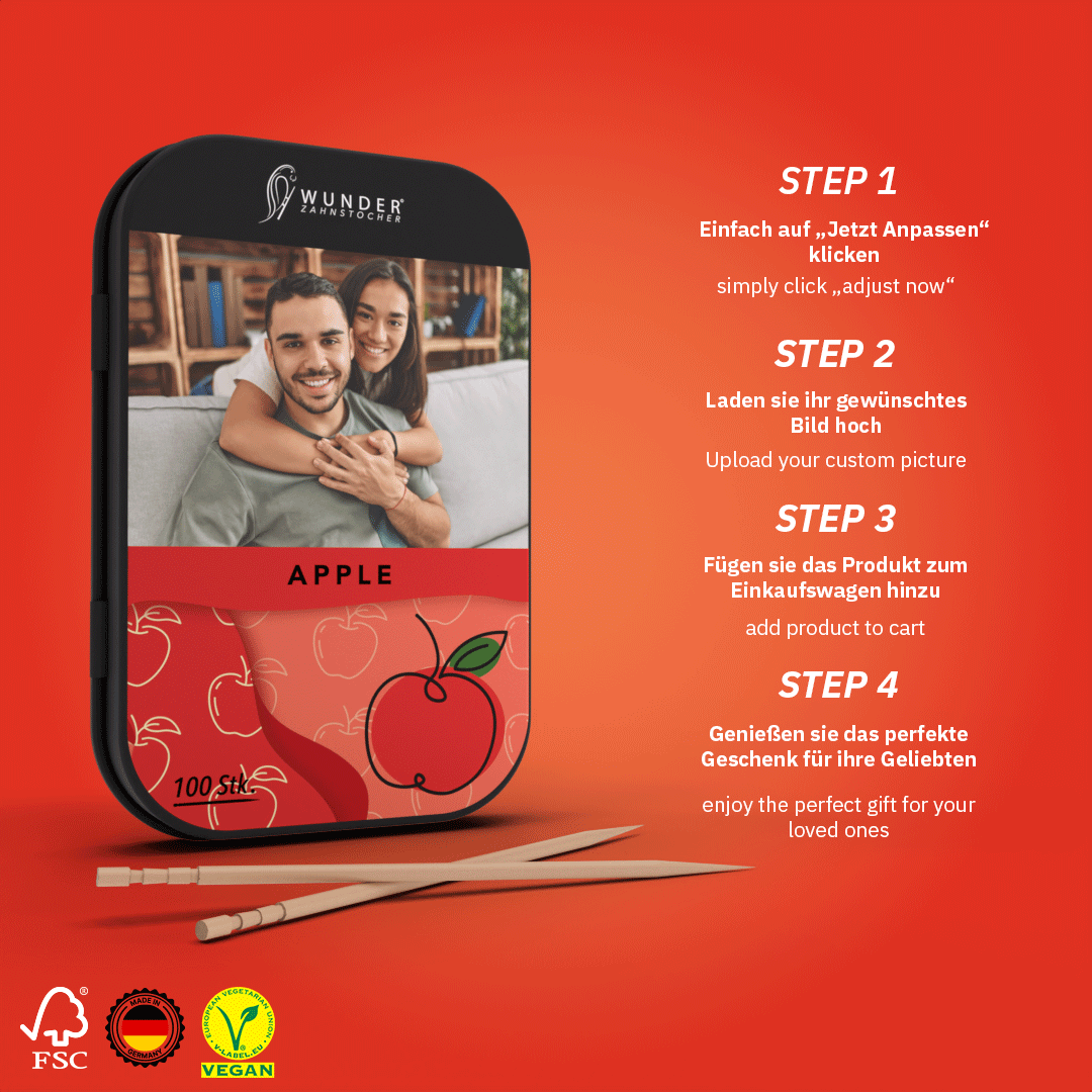 PERSONALISIERBARE METALLDOSE - APPLE/APFEL