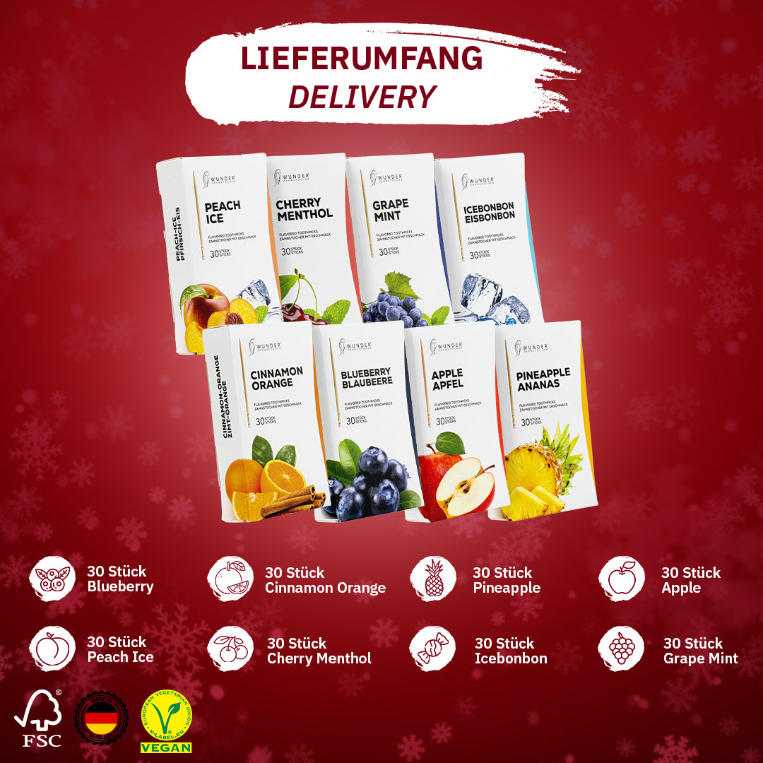 30er XXL BUNDLE - Zahnstocher mit Geschmack