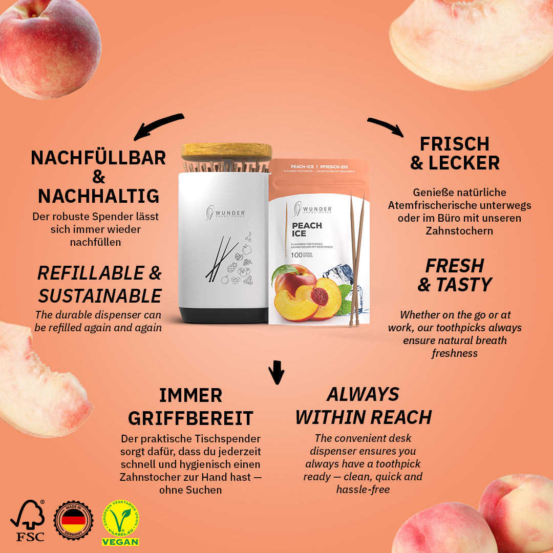 WUNDER ZAHNSTOCHER SPENDER + 1x REFILL PACK