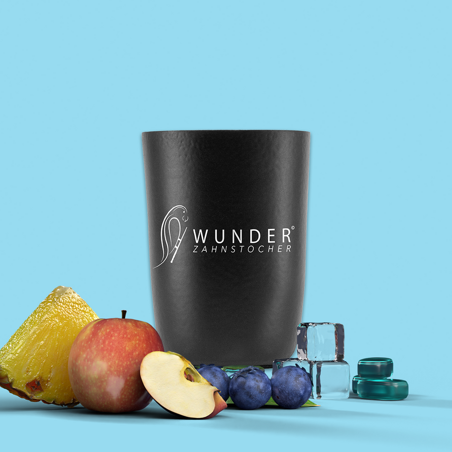 Wunder Zahnstocher-Becher Alu Schwarz